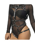 SUBBLIME - PETTORINA CINGHIE REGOLABILI IN PELLE NERO TAGLIA UNICA SUBBLIME - PETTORINA CINGHIE REGOLABILI IN PELLE NERO TAGLIA UNICA