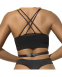 SUBBLIME - PETTORALE CATENE IN PELLE NERA TAGLIA UNICA SUBBLIME - PETTORALE CATENE IN PELLE NERA TAGLIA UNICA