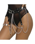 SUBBLIME - ANELLO IN PELLE CATENA ??CINTURA NERA TAGLIA UNICA SUBBLIME - ANELLO IN PELLE CATENA ??CINTURA NERA TAGLIA UNICA