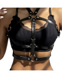 SUBBLIME - PETTORINA CON ANELLO IN PELLE NERA TAGLIA UNICA SUBBLIME - PETTORINA CON ANELLO IN PELLE NERA TAGLIA UNICA