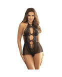 SUBBLIME - TEDDY HALTER COLLO SCHIENA NUDA PIZZO NERO L/XL SUBBLIME - TEDDY HALTER COLLO SCHIENA NUDA PIZZO NERO L/XL