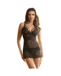 SUBBLIME - BABYDOLL CON SPALLINE REGOLABILI IN PIZZO NERO L/XL SUBBLIME - BABYDOLL CON SPALLINE REGOLABILI IN PIZZO NERO L/XL
