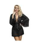 SUBBLIME - VESTAGLIA IN TESSUTO TRASPARENTE CON DETTAGLI IN PIZZO NERO L/XL SUBBLIME - VESTAGLIA IN TESSUTO TRASPARENTE CON DETTAGLI IN PIZZO NERO L/XL