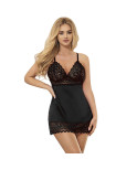 SUBBLIME - BABYDOLL CON PETTO STAMPA FLOREALE NERO L/XL SUBBLIME - BABYDOLL CON PETTO STAMPA FLOREALE NERO L/XL