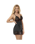 SUBBLIME - BABYDOLL CON PETTO STAMPA FLOREALE NERO L/XL SUBBLIME - BABYDOLL CON PETTO STAMPA FLOREALE NERO L/XL