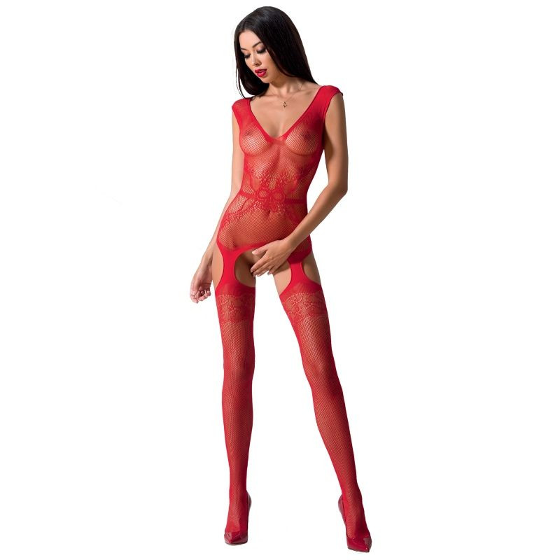 PASSION - WOMAN BS062 BODYSTOCKING ROSSO TAGLIA UNICA PASSION - WOMAN BS062 BODYSTOCKING ROSSO TAGLIA UNICA