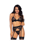 LEG AVENUE - SET TRE PEZZI TOP, REGGALIZZATO E PERIZIE L LEG AVENUE - SET TRE PEZZI TOP, REGGALIZZATO E PERIZIE L