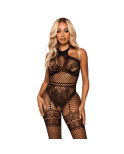LEG AVENUE - BODYSTOCKING CON CAVEZZA IN RETE TAGLIA UNICA - NERO LEG AVENUE - BODYSTOCKING CON CAVEZZA IN RETE TAGLIA UNICA - NERO