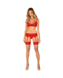 OBSESSIVE - INGRIDIA SET TRE PEZZI ROSSO XL/XXL OBSESSIVE - INGRIDIA SET TRE PEZZI ROSSO XL/XXL