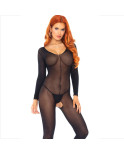 LEG AVENUE - BODYSTOCKING MANICA LUNGA NERO LEG AVENUE - BODYSTOCKING MANICA LUNGA NERO
