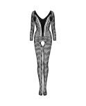 LIVCO CORSETTI FASHION - CORDILL LC 17358 BODYSTOCKING CROTCHLESS NERO TAGLIA UNICA