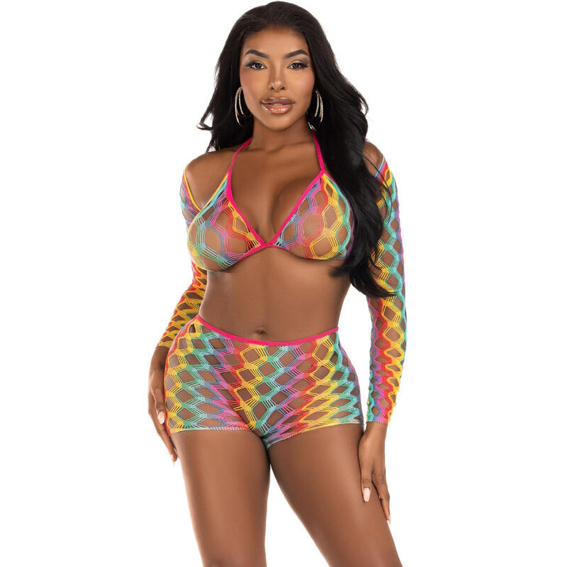 LEG AVENUE - SET TRE PEZZI MULTICOLORE LEG AVENUE - SET TRE PEZZI MULTICOLORE