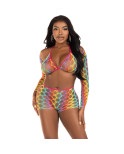LEG AVENUE - SET TRE PEZZI MULTICOLORE LEG AVENUE - SET TRE PEZZI MULTICOLORE