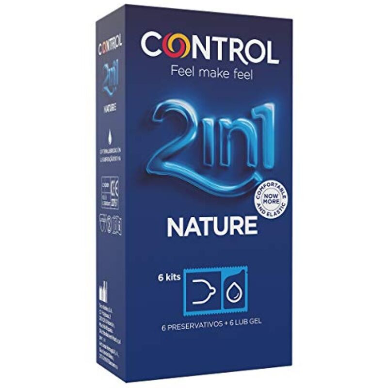 CONTROL - DUO NATURA 2-1 CONSERVANTE + GEL 6 UNITÀ CONTROL - DUO NATURA 2-1 CONSERVANTE + GEL 6 UNITÀ