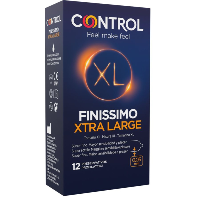 CONTROL - PRESERVATIVI FINISSIMO XL 12 UNITÀ CONTROL - PRESERVATIVI FINISSIMO XL 12 UNITÀ