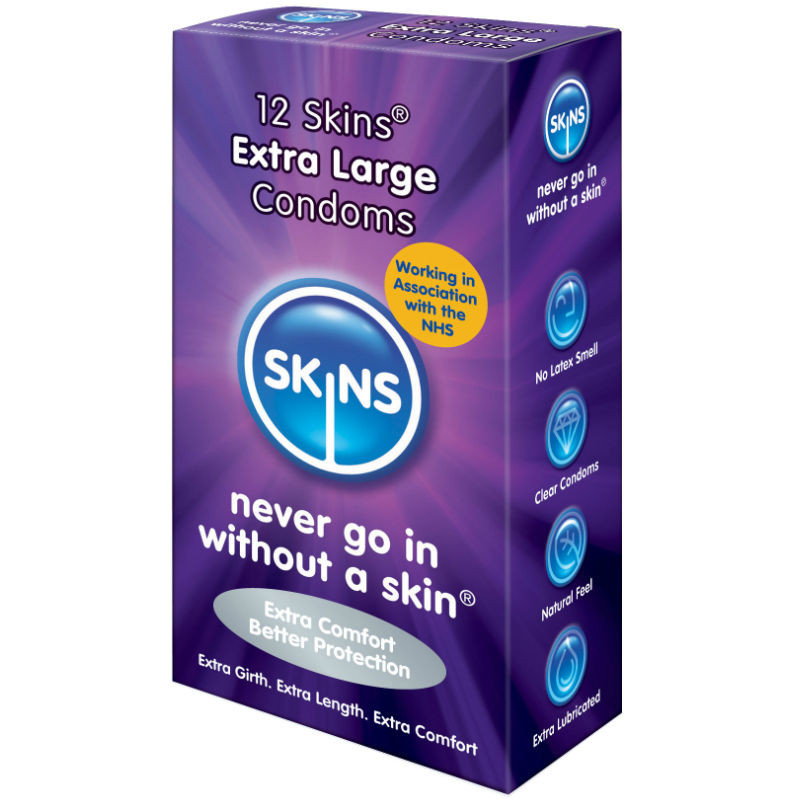 SKINS - PELLE PRESERVATIVO EXTRA LARGE 12 PACK SKINS - PELLE PRESERVATIVO EXTRA LARGE 12 PACK