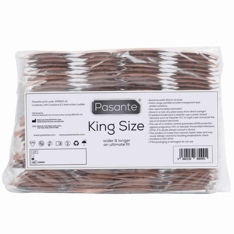 PASANTE - PRESERVATIVI KING SIZE BAG 144 UNIT PASANTE - PRESERVATIVI KING SIZE BAG 144 UNIT