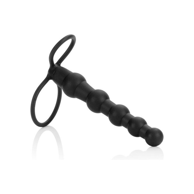 CALIFORNIA EXOTICS - DOPPIO PENETRATORE CON PERLINE NERO CALIFORNIA EXOTICS - DOPPIO PENETRATORE CON PERLINE NERO