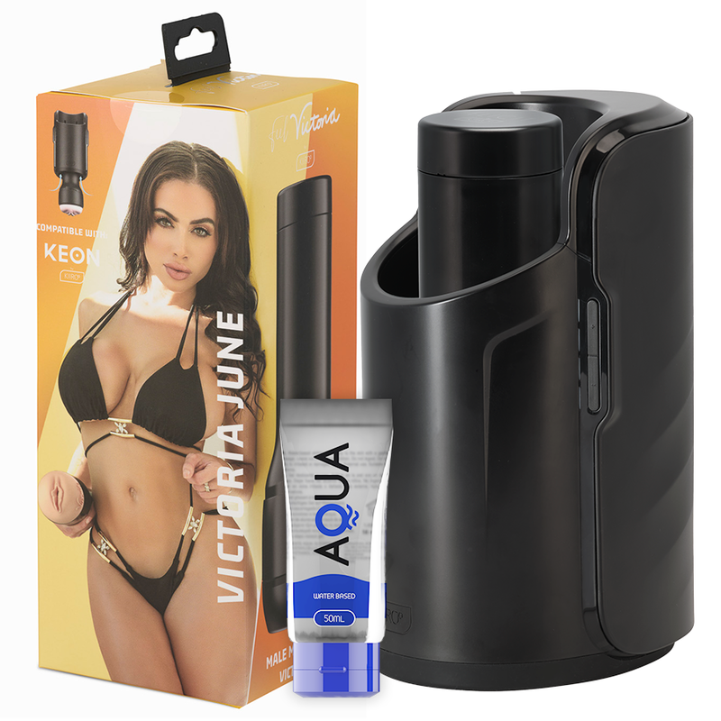 KIIROO - KEON + FEEL VICTORIA JUNE STROKER + LUBRIFICANTE DI QUALIT AQUA 50 ML KIIROO - KEON + FEEL VICTORIA JUNE STROKER + LUBRIFICANTE DI QUALIT AQUA 50 ML
