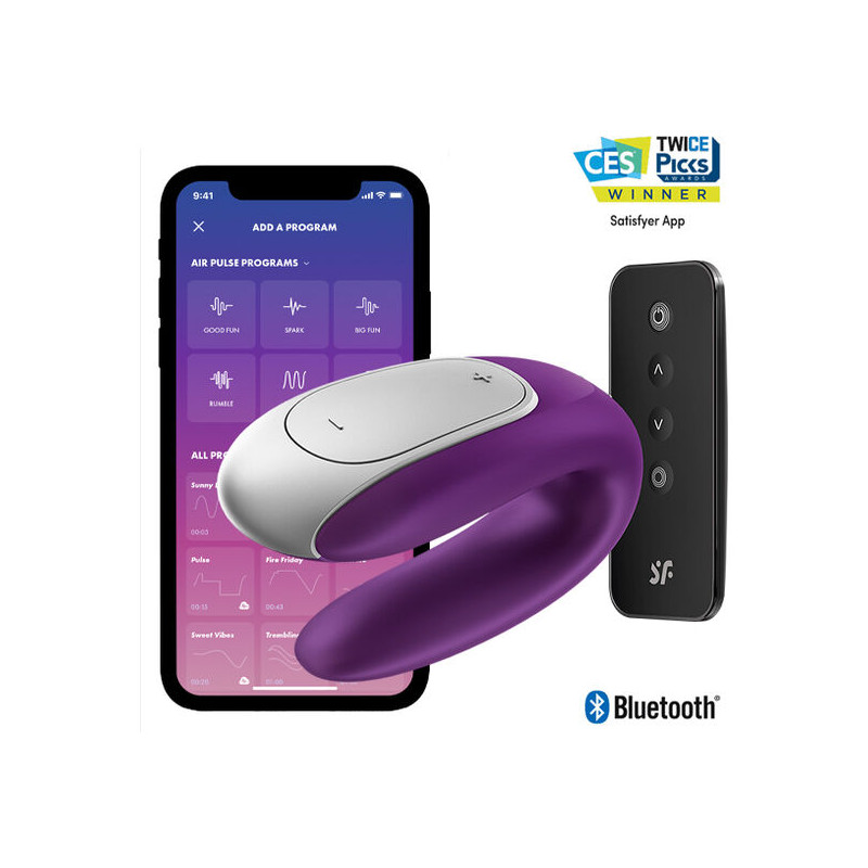 SATISFYER - VIBRATORE DOPPIO PARTNER DIVERTENTE VIOLA SATISFYER - VIBRATORE DOPPIO PARTNER DIVERTENTE VIOLA