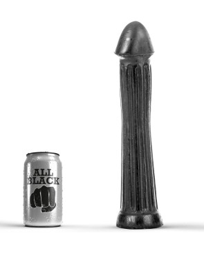 ALL BLACK - DILDO CON PLUG 31 CM