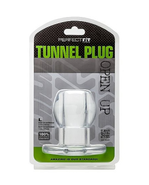 PERFECT FIT BRAND - ASS TUNNEL PLUG SILICONE TRANSPARENTE L